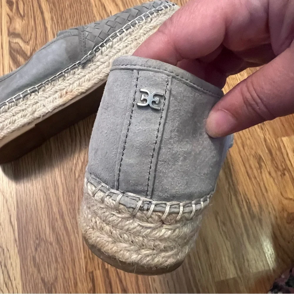 Grayish blue Woven Espadrilles Platforms